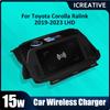 Автомобильные аксессуары QI Беспроводное зарядное устройство для Toyota Corolla/Ralink 2019 2020-2023 Мобильный телефон Быстрая зарядка Модификация интерьера 15 Вт