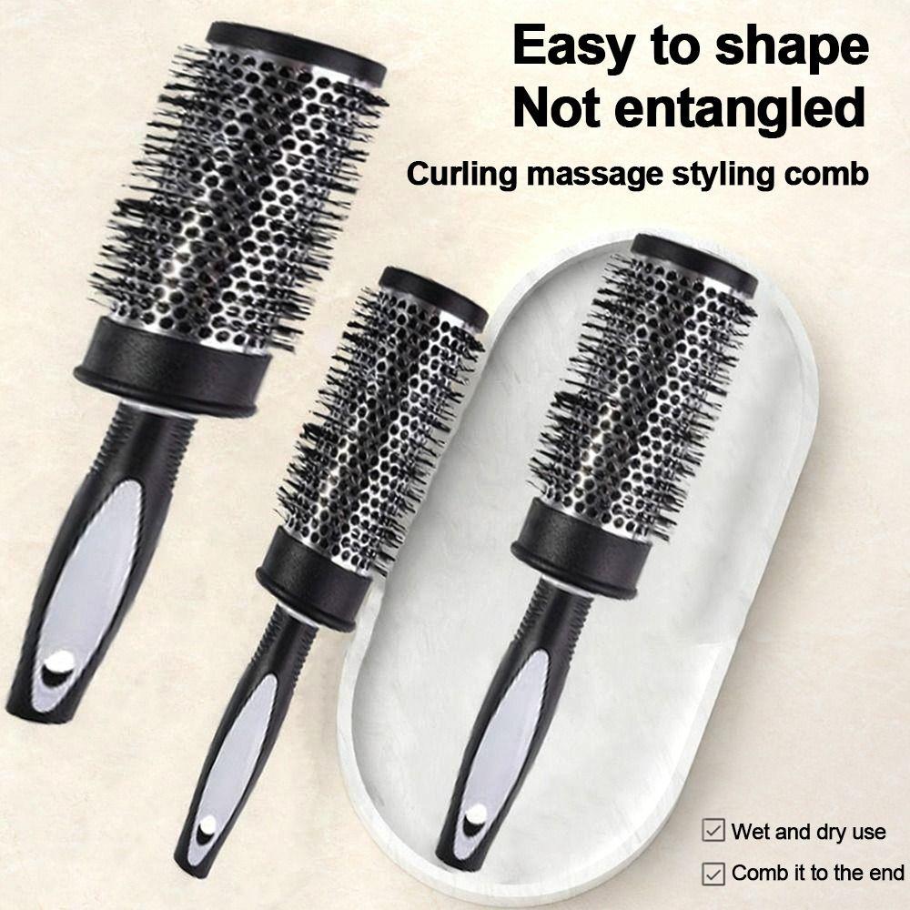 Wet Dry Dual Use Styling Hair Brush Anti Static Round Barrel Comb Styling Tool Home Hair Styling