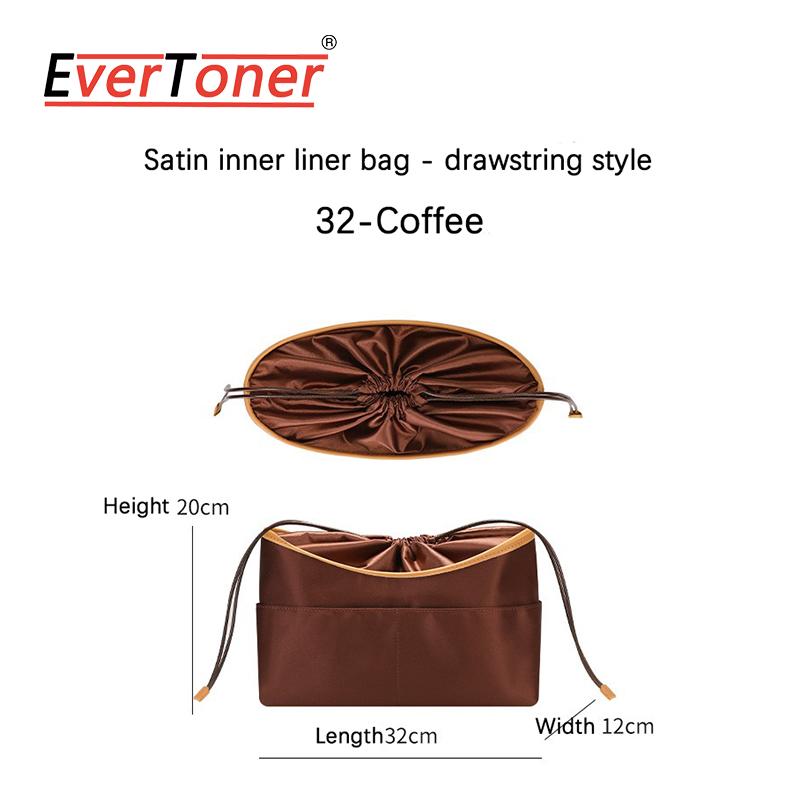 Органайзер-вставка EverToner для сумок H Cabasellier 35 с атласной подкладкой, поддержка внутренней сумки, вкладыш для хранения, формовщик для сумок и аксессуары