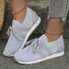 New Comfort Breathable Knitted Sneakers Women Spring Flat Heels Athletic Running Shoes Woman Plus Size 43 Casual Walking Shoes