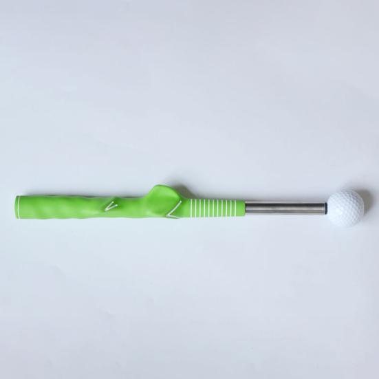 Тренажер для свинга в гольфе с клик-отдачей, выдвижной тренажер темпа клюшки для разминки, тренировки в помещении, телескопическая короткая клюшка для правой/левой руки