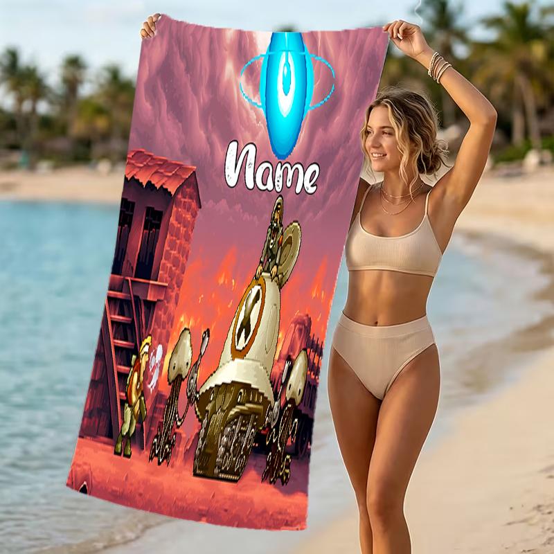 Customizable personalized beach towels Metal Slug themed designs.Suitable for the beach, yoga, sports;ideal as beach accessories