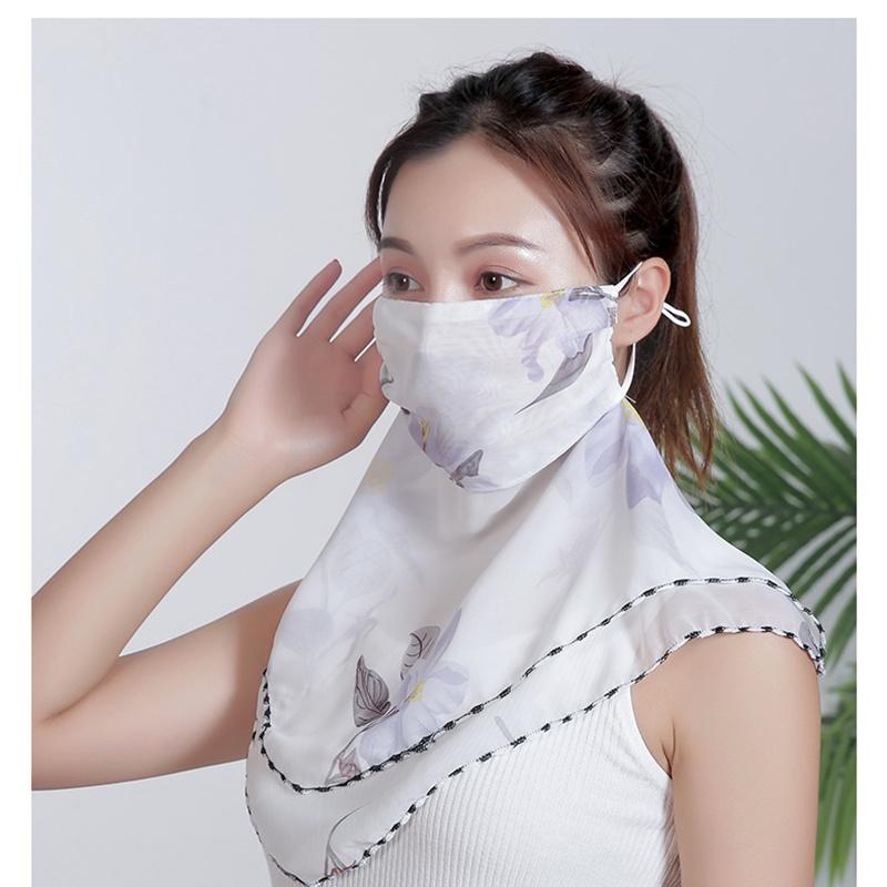 Summer Sunscreen Mask and Scarf UV Protection Sun Protection Neck Mask Summer Riding Scarves Veil Ch