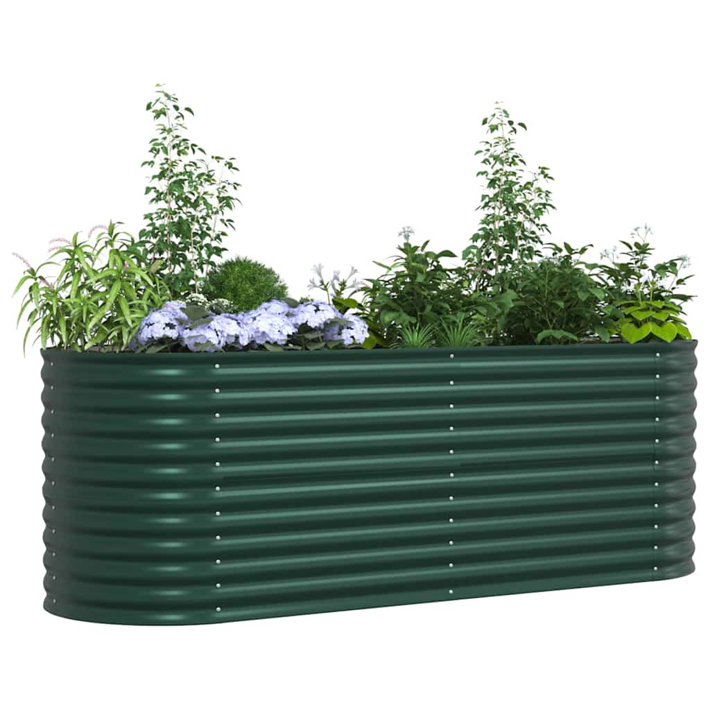 Elevated Garden Bed Green 240 x 80 x 81 cm Steel