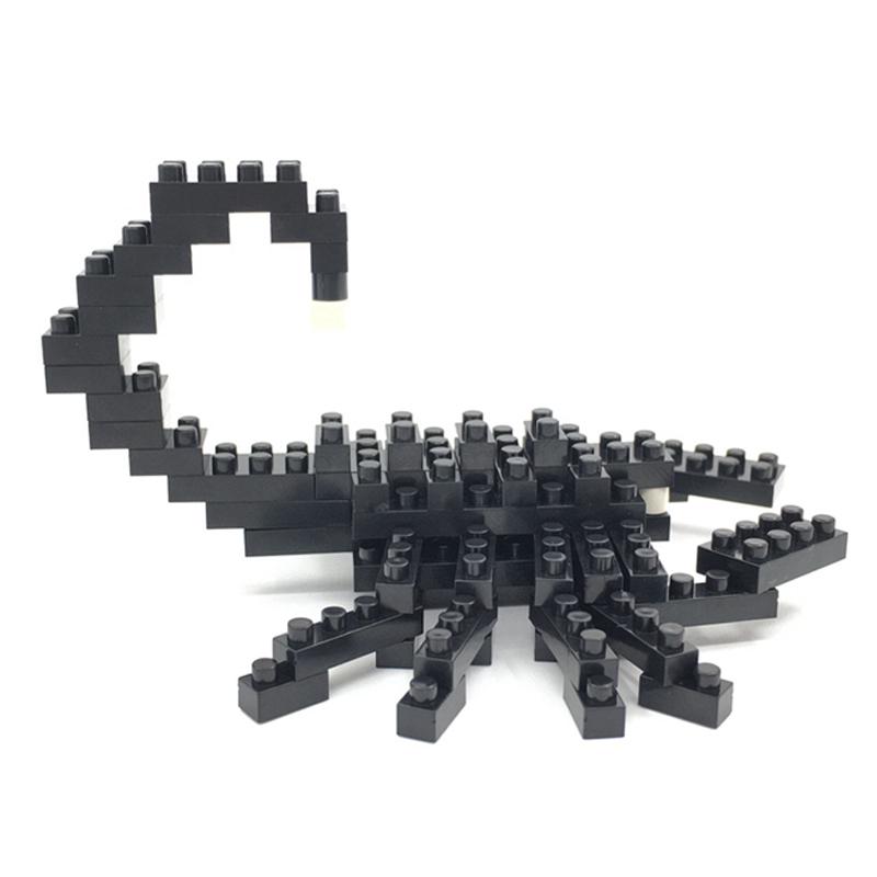 Simple Level Scorpion Model Micro Size Building Blocks Animal Educational Toys for Children