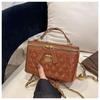 Elegant Shiny PU Diamond Lattice Chain Shoulder and Crossbody Handbag for Women
