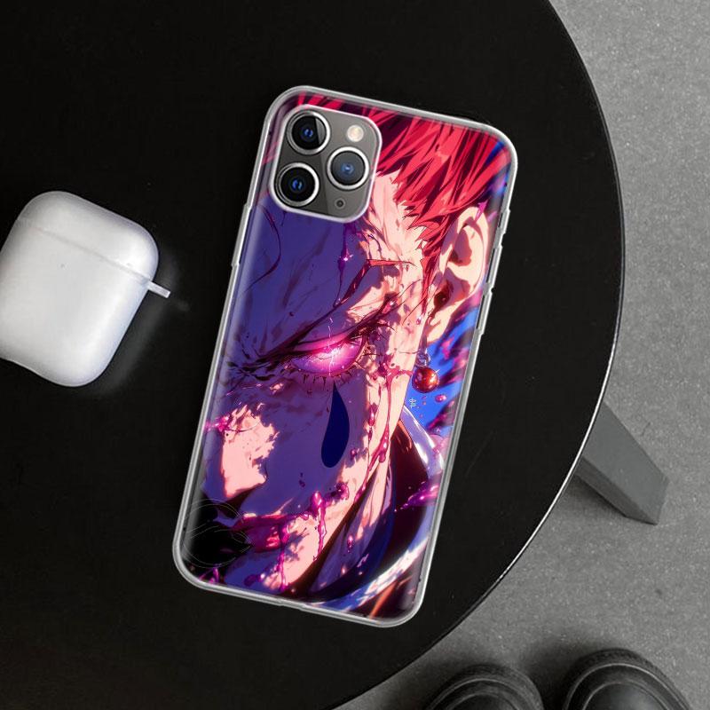 Чехол для телефона Huner X-Hunters Hisoka для iPhone 11 12 13 Mini 14 15 Plus 16 Pro Max 17 Air 7 8 + SE Арт Индивидуальный Fundas 11