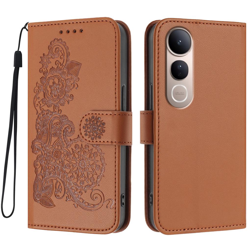 For vivo V50 Lite 4G/vivo V50 Lite 5G Phone Cases Mandala Flower Leather Wallet Mobile Cover with Strap