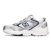 NB 452 Retro универсальные амортизирующие нескользящие прочные низкие повседневные кроссовки для бега женские кроссовки белые серебристые WX452SA