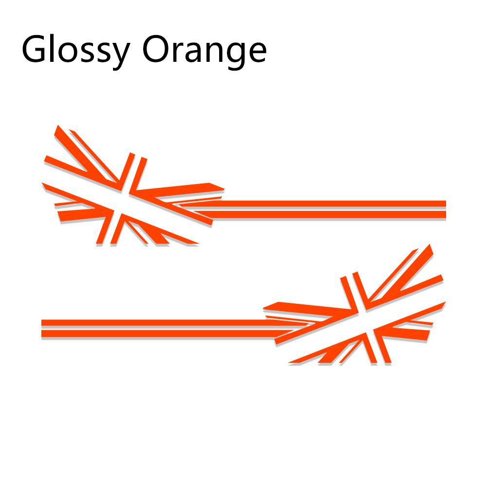 2pcs Car Sticker Flag Style Side Stripe Decals For Mini Cooper R56 R57 R58 R50 R52 R53 R59 R61 R60 F60 F55 F56 F54