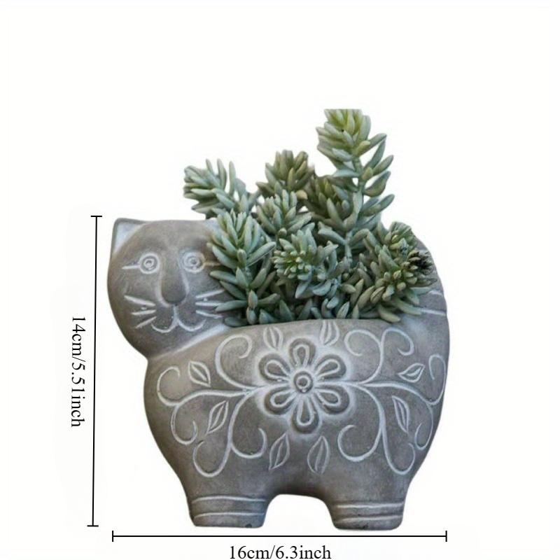 Цветочный горшок в виде кота из мультяшного кота, цементный бетонный котенок, цветочный горшок в форме суккулентов, украшение для двора, уникальное украшение для дома