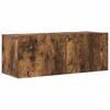 4 piece TV cabinet set smoked oak effect particleboard