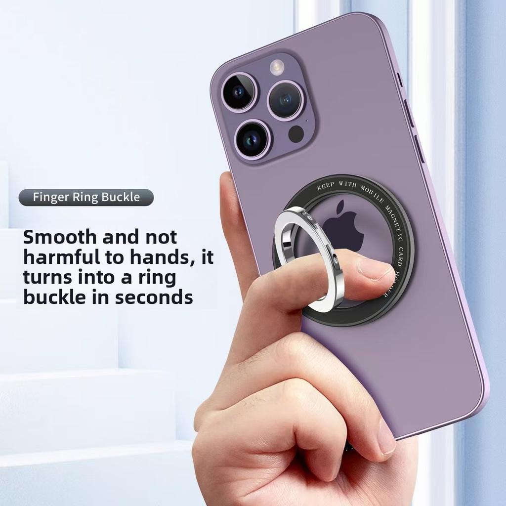 Magnetic Double Folding Ring Bracket Portable Ultra-thin Metal Mobile Phone Universal Magnetic Ring Desktop Bracket