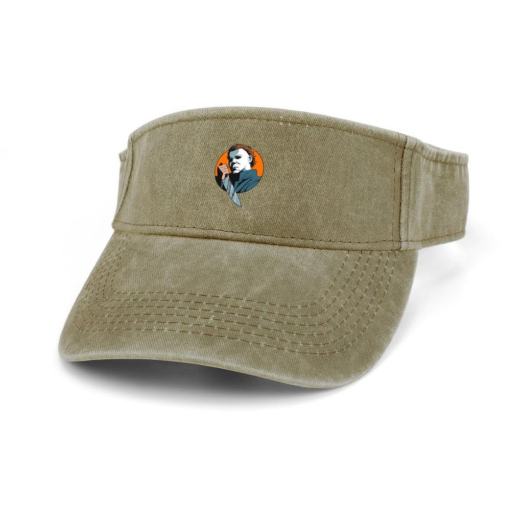 Ужас Хэллоуин Майкл Майерс Солнцезащитный козырек Дырявый верх Ковбойские шляпы унисекс Женские спортивные бейсбольные теннисные кепки для гольфа Кепки с открытым верхом на заказ