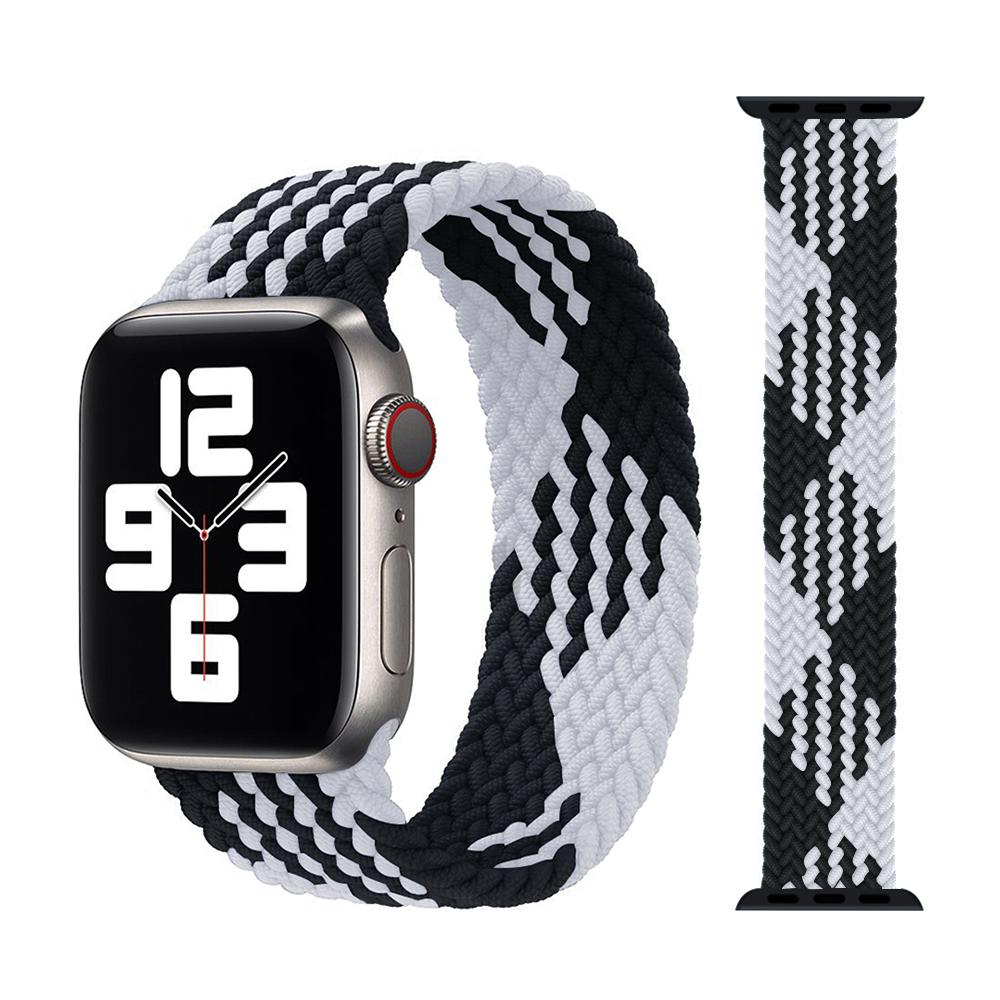 Плетеная петля Solo для браслета iwatch 44 мм, 40 мм, 38 мм, 42 мм, тканевый нейлоновый эластичный браслет, браслет iWatch series 3, 4, 5 se, 6, 7, ремешок