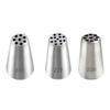 3-piece Set of Mounting Nozzle, Cream Cake Decoration Nozzle, Mochi Pipe, and Stainless Steel Mochi Decoration Baking Tool