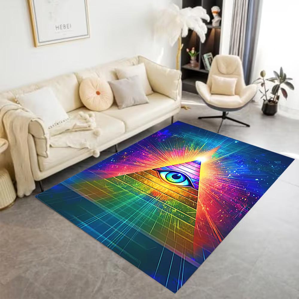 1pc home carpet with purple dragon eye design non slip office decor bedroom gift living room