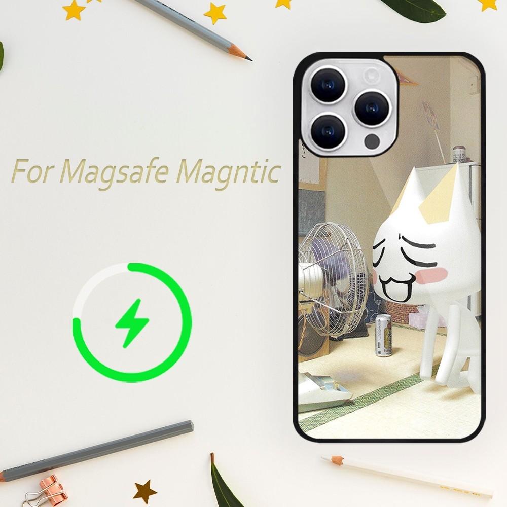 Милый чехол для телефона Inoue Toro Cat для iPhone 15 14 13 12 11 Plus Pro Max Magsafe с магнитной беспроводной зарядкой