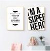 COLORFULBOY Super Hero Modern Black White Wall Art Canvas Painting Posters And Prints Wall Pictures For Living Room No Frame