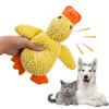 Engaging Dog Calming Duck Plush Toy with Quacking Sound Ideal for Chewing and Cuddling for Indoor Dogs