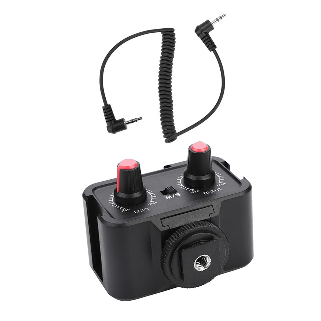 WS V2 2-канальный универсальный микрофонный аудиоадаптер-микшер с 3,5 мм входами для зеркальных камер