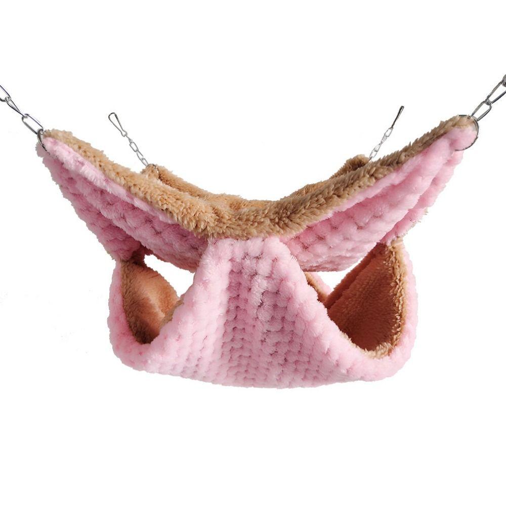 Двухслойный теплый гамак для маленьких домашних животных, теплое гнездо для хомяка, медовый мешок для белки, двухслойный гамак для планера