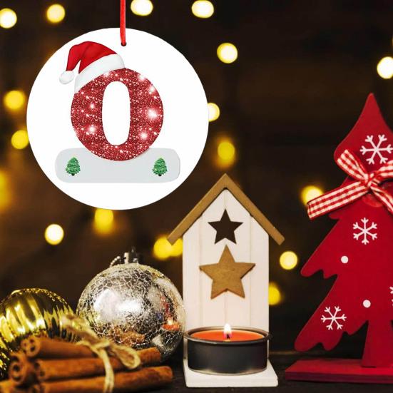 Рождественский кулон, креативное индивидуальное подвесное украшение с алфавитом для праздничного украшения рождественской елки