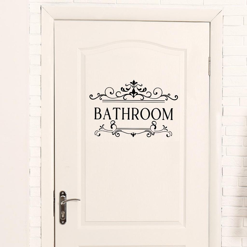 Waterproof Bathroom Wall Sticker PVC Home Art Room Decor Wall Door Stickers Bathroom Decoration Decal Home Supplies