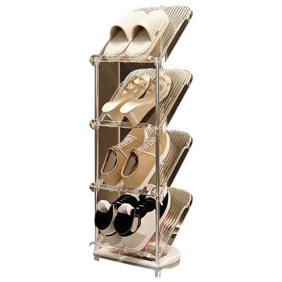 1 комплект полки для обуви 2/3/4/5 ярусов, наклонный под углом 45 градусов, прихожая, органайзер для обуви, отличная несущая способность, отдельно стоящая сборка без инструментов, вертикальная полка для хранения ботинок