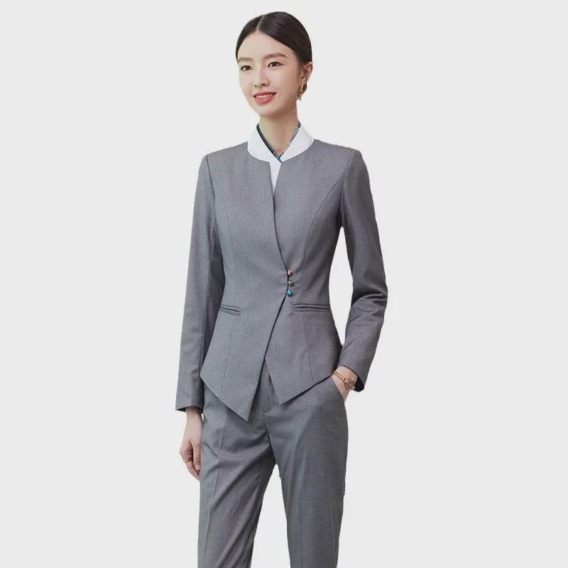 Костюм с длинными рукавами для приема гостей и кейтеринга на осень/зиму