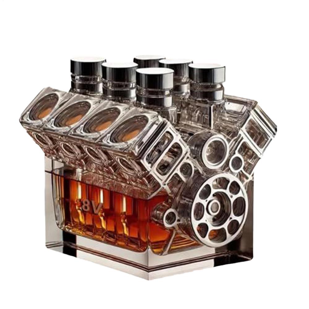 V8 Wine Bottle Engines Shape Liquor Alcohol Decanters Whisky Bottle Decanter Bar Accessories For Tequila Bourbon