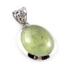 Ювелирный кулон из натурального стерлингового серебра 925 пробы с натуральным драгоценным камнем пренитом 1,5 дюйма J0N94