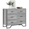 VidaXL Commode Sonoma Grey 91x35.5x74.5 Cm Engineered Wood 3295305