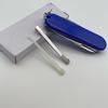 Multi-purpose 3in 1 Blue Knife Tool Key Ring Multi-purpose Scissors Box Cutter File Portable Compact Utility Set