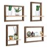 1/2Pcs Wall Plant Shelf Space Saving Plant Display Rack Strong Load-bearing Easy Assembly Indoor Plant Stand Wall Decor