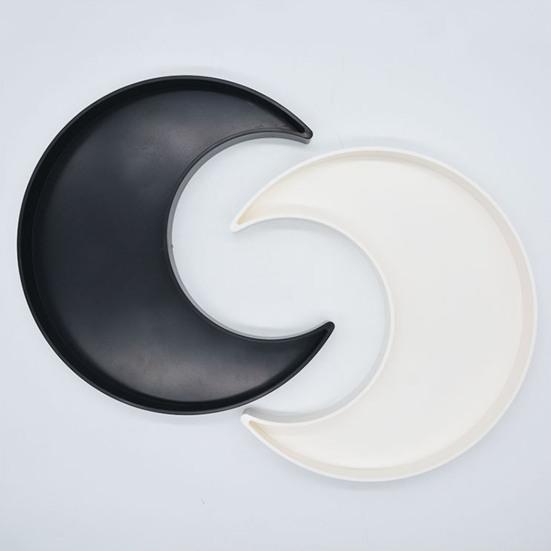 2 шт. Подставка для хранения украшений в виде солнца и луны, многоцелевой деревянный поднос для украшений, декоративная тарелка для безделушек, аккуратный органайзер для стола