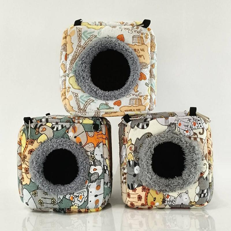 Winter Cotton Nest for Guinea Pig Tiger Bark Peony Parrots Literary Bird Pearl Bird Black Wind Squirrel Honey Bag Pet Supplies