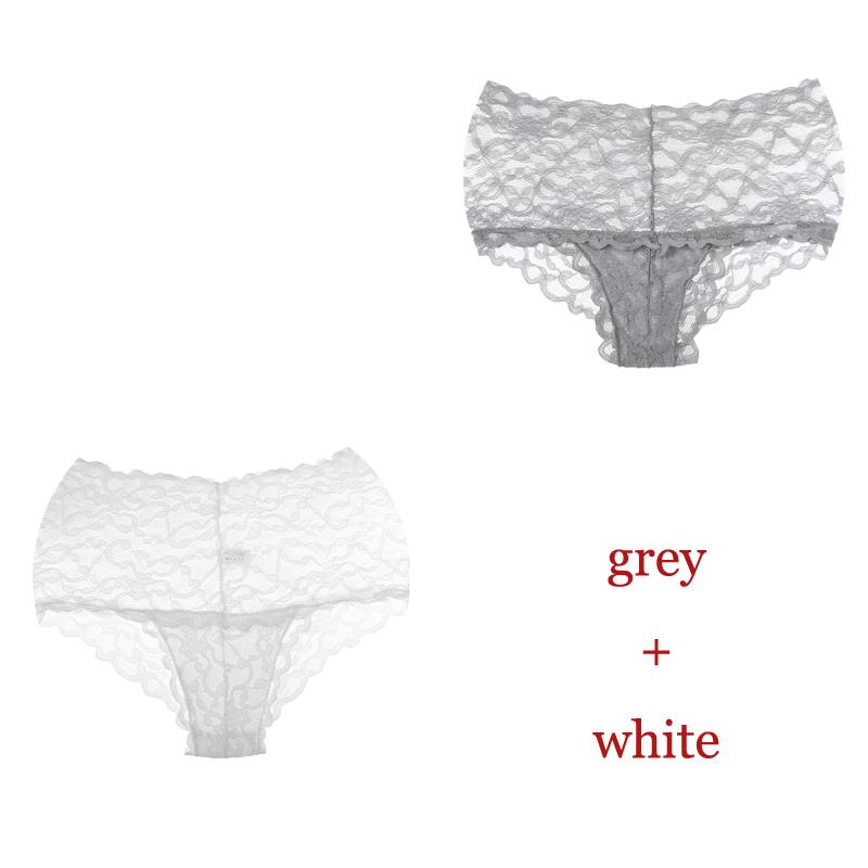 CINOON 2 шт./лот Новые трусики Женское кружевное нижнее белье Сексуальные трусы с высокой посадкой Вышивка Стринги Нижнее белье Однотонное Прозрачное Женское белье