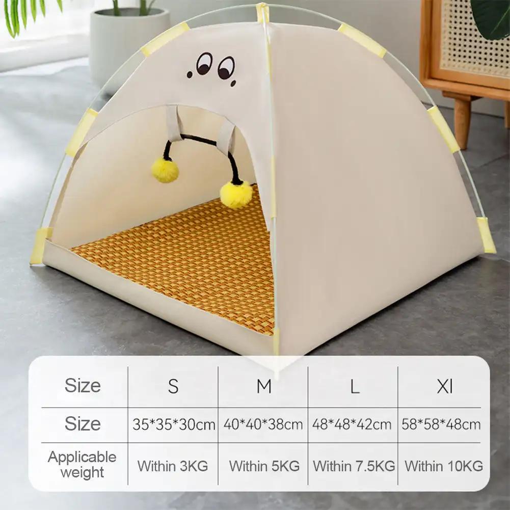 Охлаждающая палатка для кошек, пещера для путешествий на открытом воздухе, домик для сна кошек, удобная кровать для щенков, кошачья будка, товары для животных, складное гнездо для собак