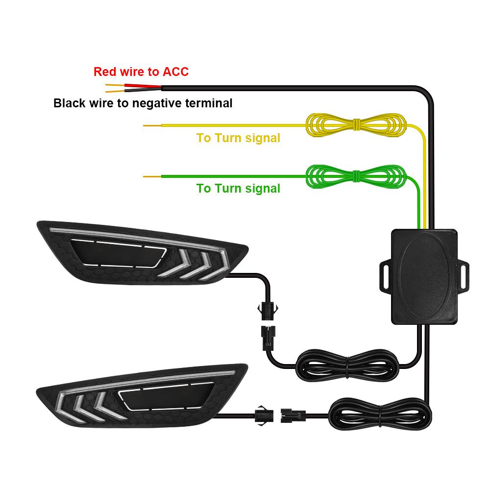 Для Ford Focus DRL светодиодные противотуманные фары с хромированной отделкой 2015 2016 2017 2018 дневные ходовые огни динамический указатель поворота белый желтый синий