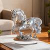 Acrylic Horse Ornament 2D Flat Horse Tabletop Decoration Collectible Colorful Horse Centerpiece for Year of The Horse New Year Living Room Decor