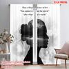 2pcs 2D Flat Printing Scene Curtains Inspirational Storm Woman Silhouette Fabric Without Electricity Birthday Party Perfect for