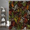 Leaf Floral Pattern Shower Curtain, Bathroom Decorative Shower Curtain, Waterproof Shower Curtain with Hooks
