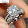 Modern Style Wedding Sets Rings for Women Luxury Female Engagement Accessories Sets Fashionable Lady Party Jewelry Gift