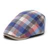 Весенне-летний тонкий головной убор мужская мода клетчатая кепка-восьмиклинка хлопковая кепка импортная беретка