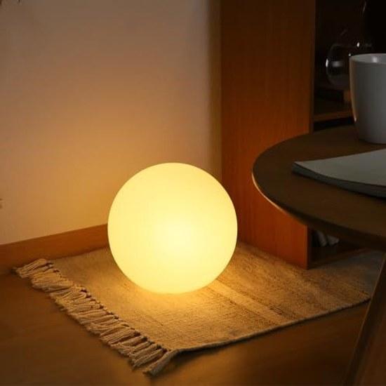 Fujiboeki Table Lamp Floor Light Width 25Depth 25Height 25cm Interior Glass Ball Type LED Only Compatible 66807