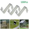 100 шт. Z-образные металлические остекления тепличного стекла, зажимы для перекрытия, крепежный зажим, инструмент