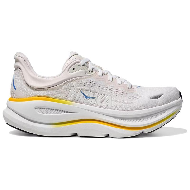 HOKA One One Bondi 9 Износостойкие Низкие Беговые Кроссовки Женские Белые Кроссовки 1162012-WGRT