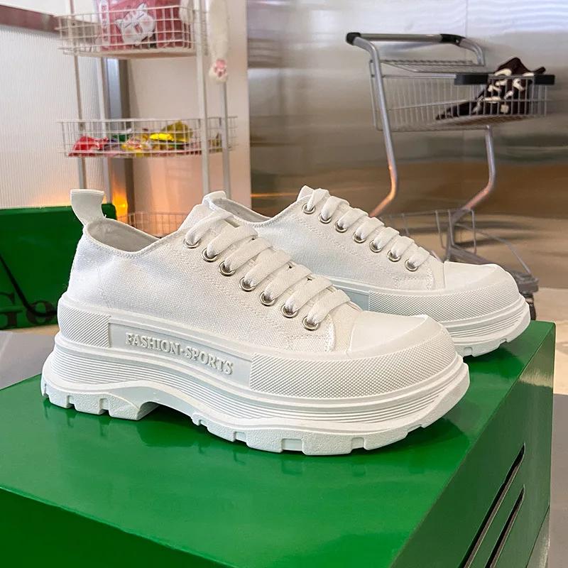 Women/Man Boots 2024 Autumn New Thick Soled Canvas Shoes Couple's Casual Shoes Height Increasing Comfort Non Slip Outdoor Boots