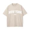 New York 199X Ретро стираная винтажная футболка Высококачественные футболки Летняя свободная одежда с коротким рукавом Хлопковые свободные уличные топы